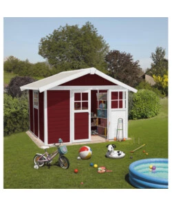 Casetta da giardino in pvc grosfillex "deco rosso"  7,5 mq - 23007242